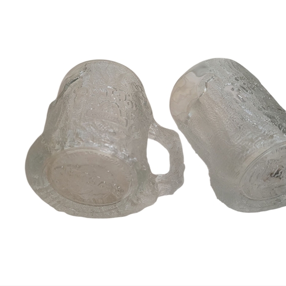 Mc Donald's Flintstones Clear Glass Mugs Vintage Drinking Cups - Picture 5 of 8